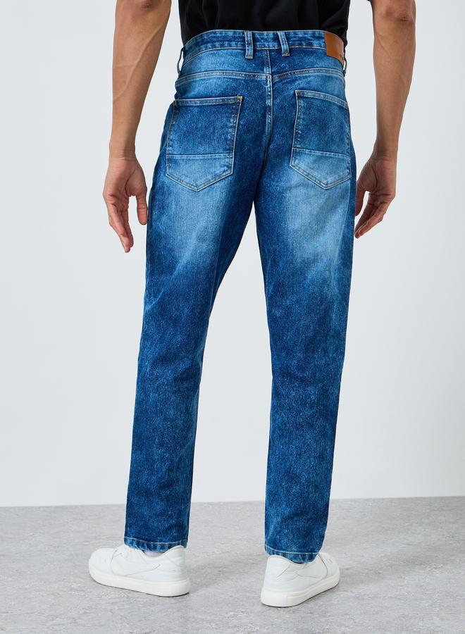 ستايلي بنطال جينز مغسول بقصة مستدقة - Image 3